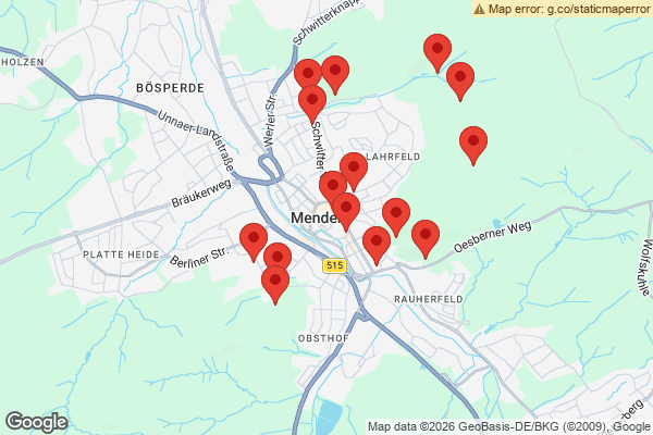 Karte mit Entrümpelungen undefined