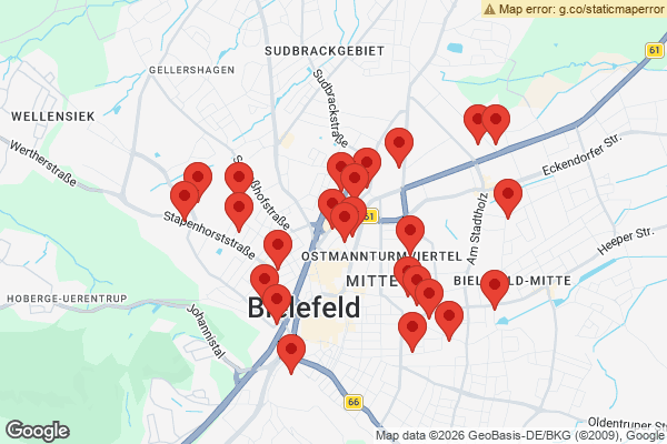 Karte mit Entrümpelungen undefined