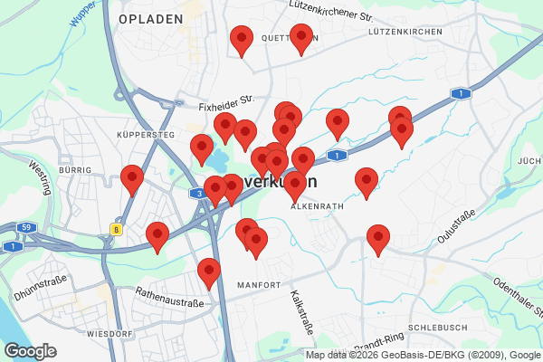 Karte mit Entrümpelungen undefined