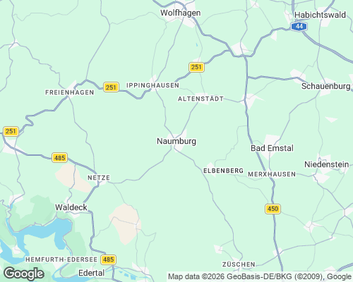 Karte von Naumburg (Saale) mit unseren Einsatzgebieten