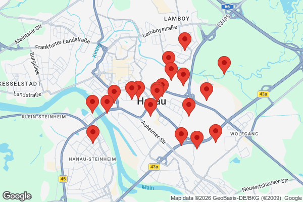 Karte mit Entrümpelungen undefined