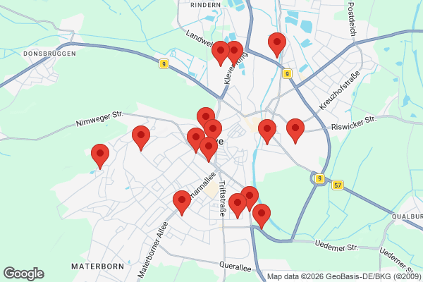 Karte mit Entrümpelungen undefined