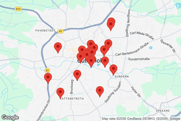 Karte mit Entrümpelungen undefined