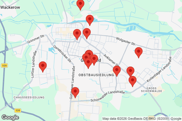 Karte mit Entrümpelungen undefined