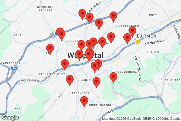 Karte mit Entrümpelungen undefined