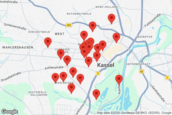 Karte mit Entrümpelungen undefined