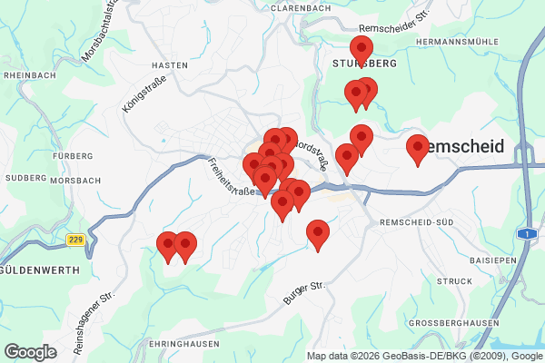 Karte mit Entrümpelungen undefined
