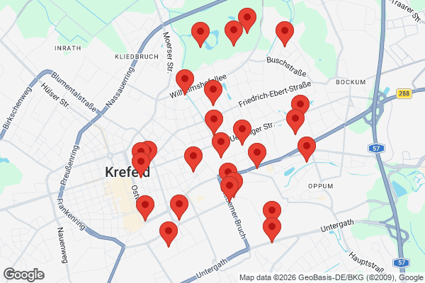 Karte mit Entrümpelungen undefined