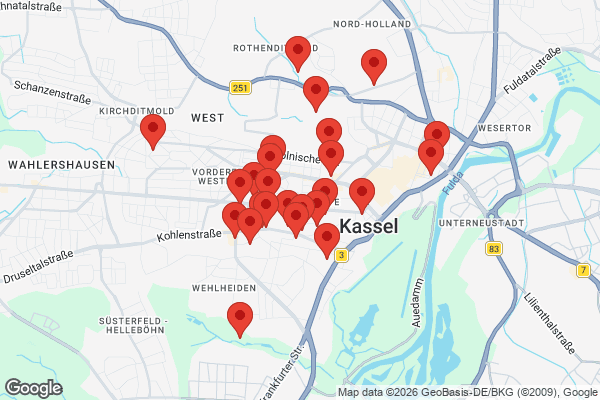 Karte mit Haushaltsauflösungen undefined