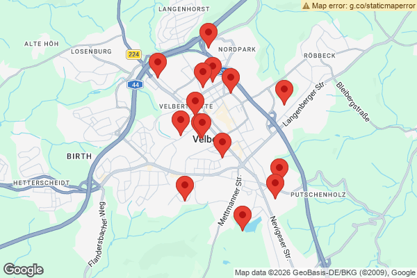 Karte mit Entrümpelungen undefined