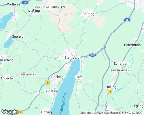 Karte von Starnberg mit unseren Einsatzgebieten