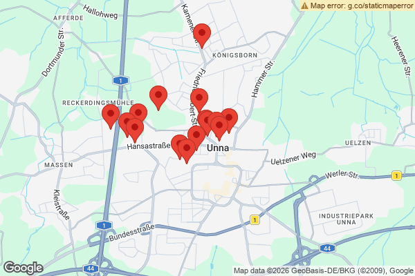 Karte mit Entrümpelungen undefined