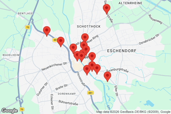 Karte mit Entrümpelungen undefined