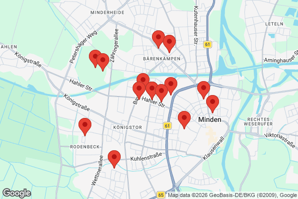 Karte mit Entrümpelungen undefined