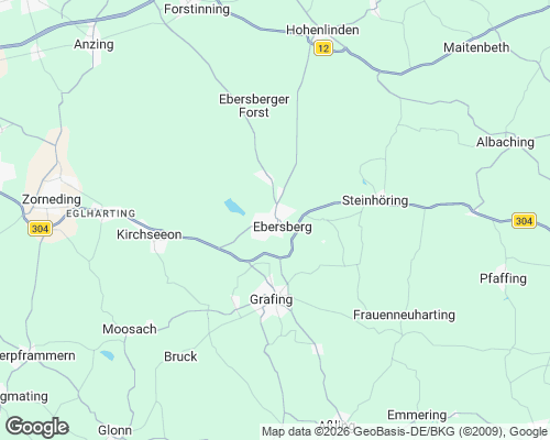 Karte von Ebersberg mit unseren Einsatzgebieten