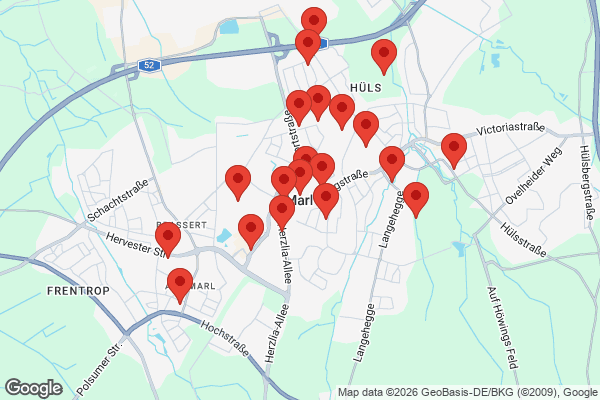 Karte mit Entrümpelungen undefined