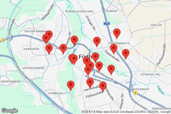 Karte mit Entrümpelungen undefined